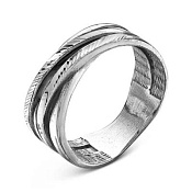 Кольцо из серебра с алмазной гранью
