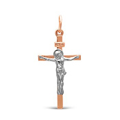 Подвеска крест из золоченого серебра
