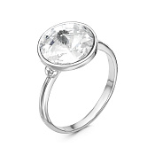 Кольцо из серебра с ювелирным стеклом